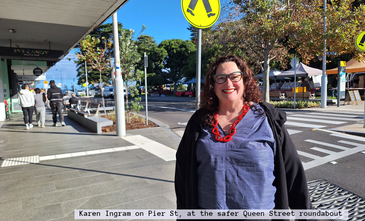 Altona's shopping strip Pier Street has had a walk-friendly makeover